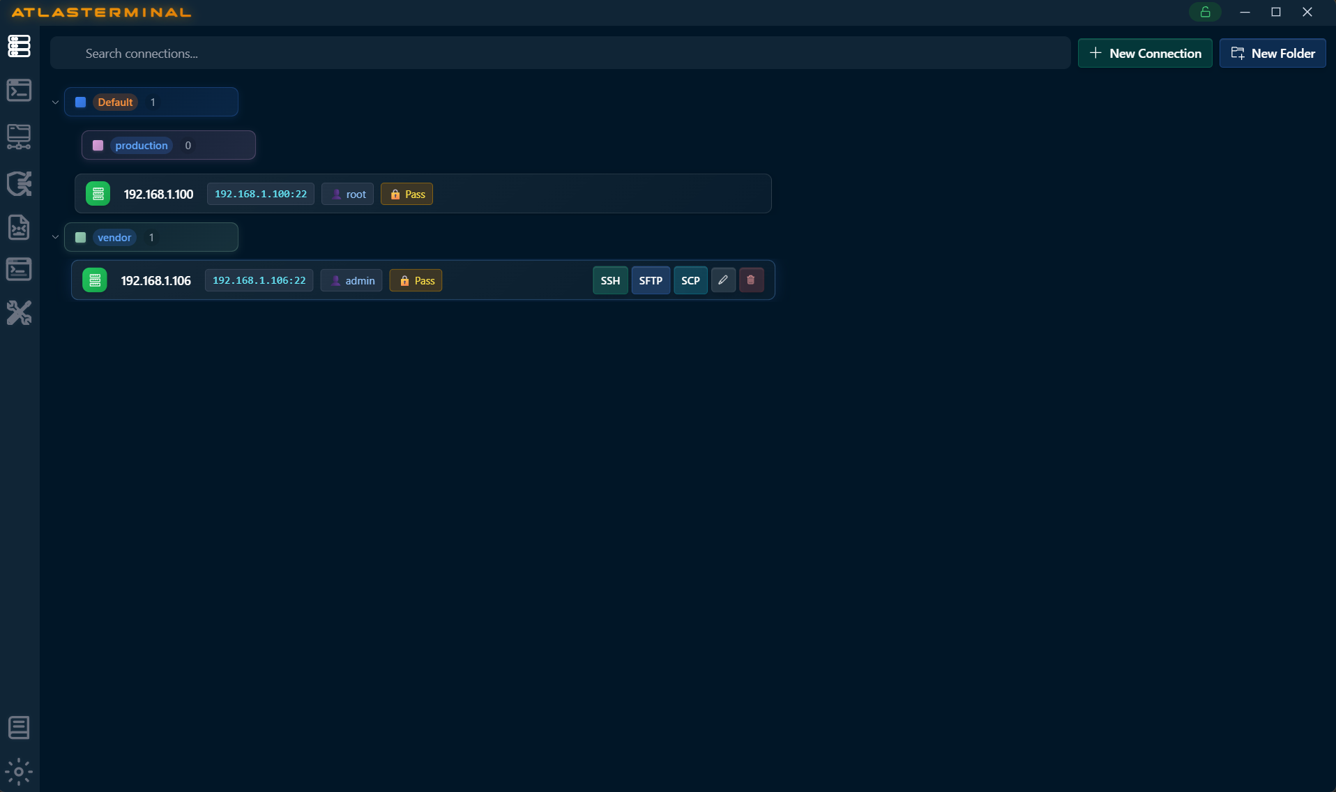 Atlas Terminal connection manager